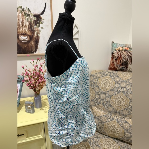 Banana Republic Blue and White Ruched Camisole - Picture 4 of 5